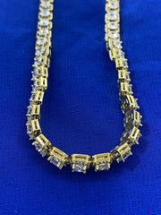 Square CZ Brass Chains