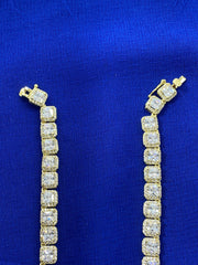 Square CZ Brass Chains