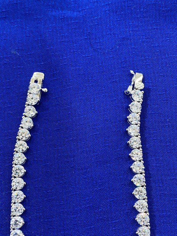 3 Prong Stone Tennis Chain