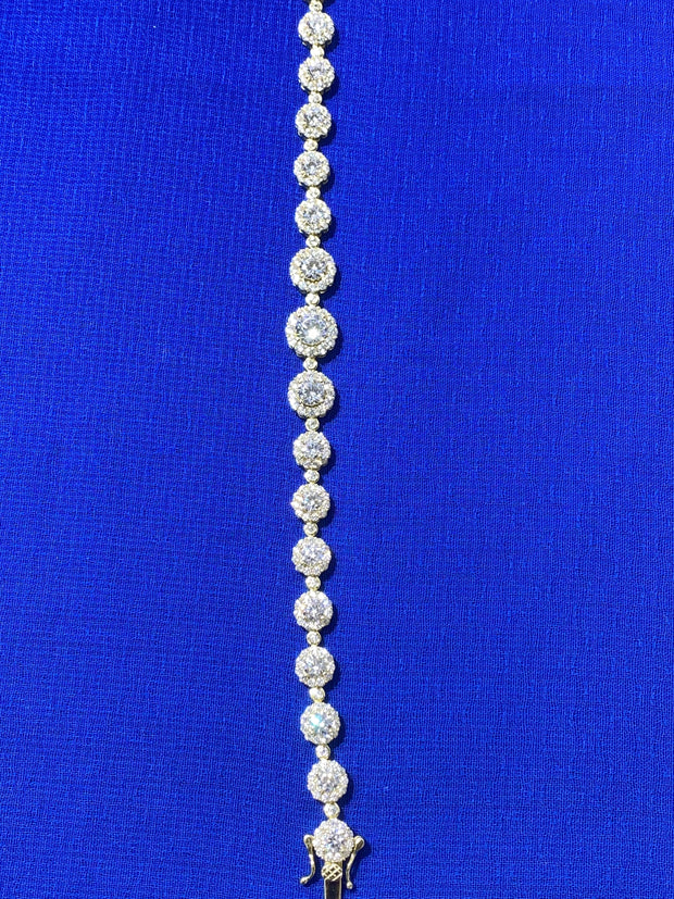 Flower Shape Silver Bracelet