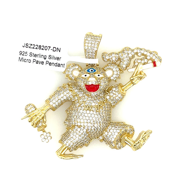 Dancing Monkey Silver Pendant
