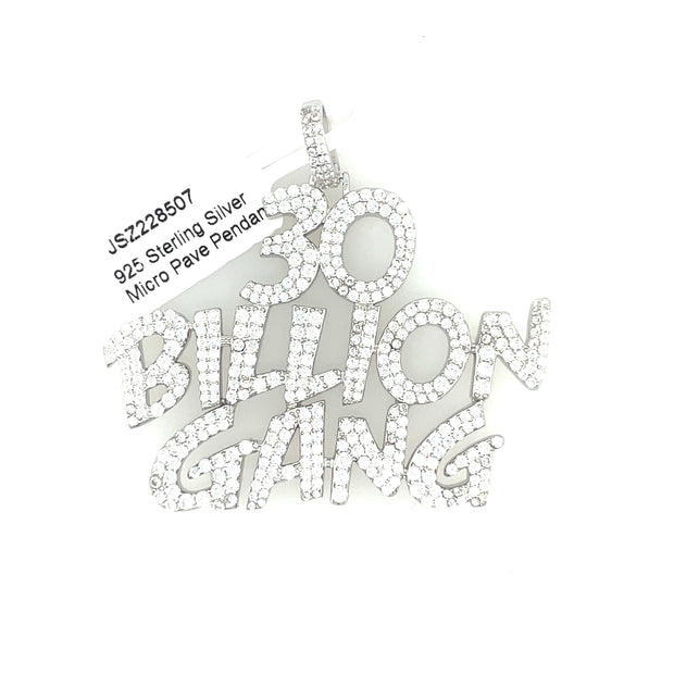 30 Billion Gang Silver Pendant