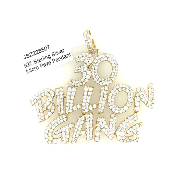 30 Billion Gang Silver Pendant