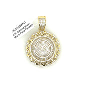 Diamond Circle Silver Pendant