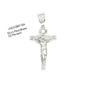 Jesus with Cross Brass Pendant