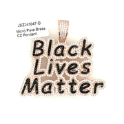 Black Lives Matter - Black Diamonds Brass Pendant