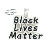 Black Lives Matter - Black Diamonds Brass Pendant