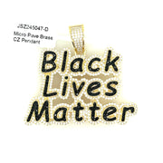 Black Lives Matter - Black Diamonds Brass Pendant